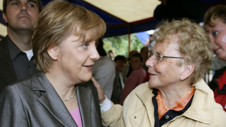 Ангела Меркель с матерью, 2005 год