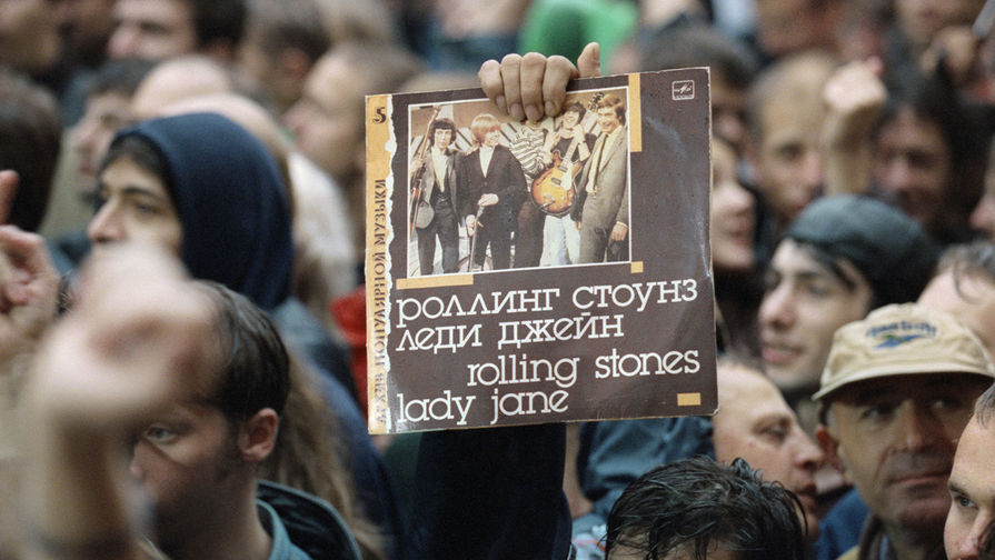 Во время концерта группы «Роллинг Стоунз» в Лужниках в Москве, 1998 год