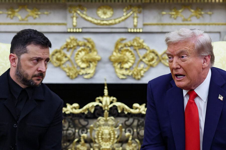 Президент Украины Владимир Зеленский и президент США Дональд Трамп во время встречи в&nbsp;Белом доме, 18&nbsp;августа 2025&nbsp;года