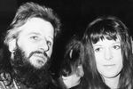 Ринго Старр со своей первой супругой Мэри Кокс перед вечеринкой по случаю 40-летия Элизабет Тэйлор, 1972 год