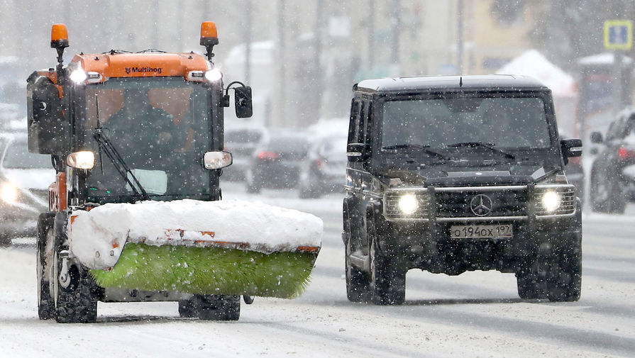 Москва во время снегопада, 13&nbsp;февраля 2021&nbsp;года