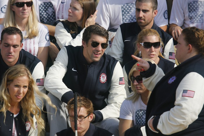 На&nbsp;встрече присутствовали и олимпийцы, включая Майкла Фелпса, и члены паралимпийской делегации