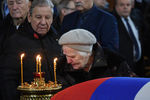 Во время церемонии прощания с бывшим мэром Москвы Юрием Лужковым в храме Христа Спасителя, 12 декабря 2019 года