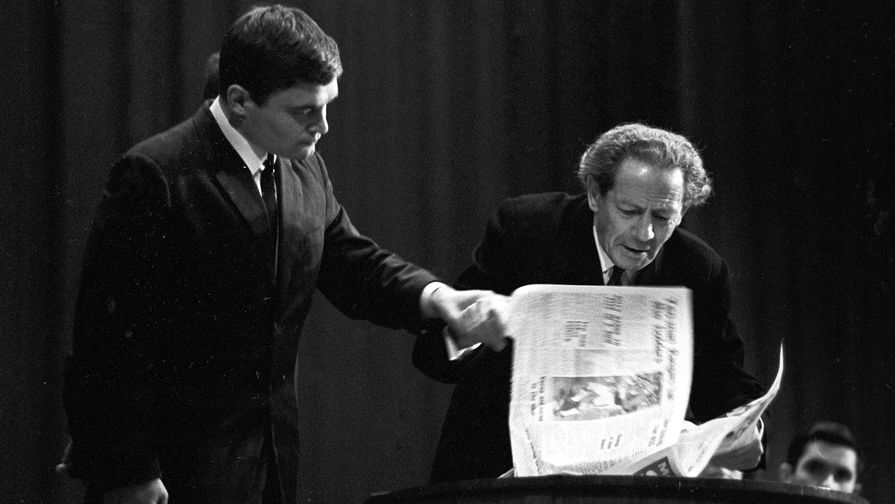Вольф Мессинг во время психологического опыта, 1968 год
