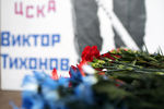 Прощание с хоккейным тренером Виктором Тихоновым в Москве 
