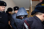 Бывший сотрудник полиции Эдуард Матвеев, подозреваемый в изнасиловании девушки-дознавателя, в Кировском районном суде Уфы, 2 ноября 2018 года