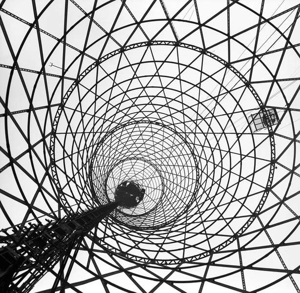 Шуховская башня на&nbsp;территории телецентра на&nbsp;Шаболовке, 1979&nbsp;год