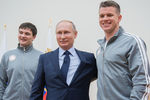 Владимир Путин во время встречи с российскими спортсменами – участниками XXIII Олимпийских зимних игр 2018, 31 января 2018 года