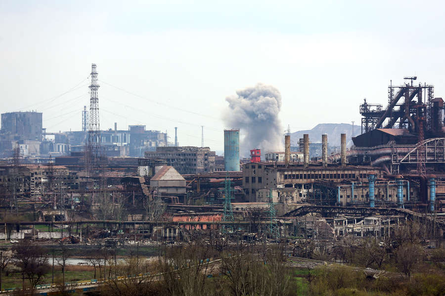 Вид на&nbsp;металлургический комбинат &laquo;Азовсталь&raquo; в&nbsp;Мариуполе, 23&nbsp;апреля 2022&nbsp;года