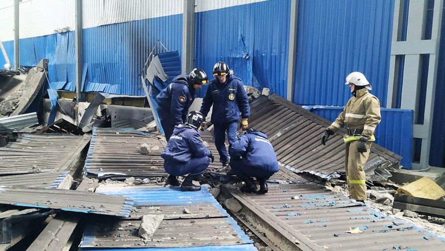 На&nbsp;месте взрыва на&nbsp;предприятии в&nbsp;Мценске Орловской области, 31 января 2020 года