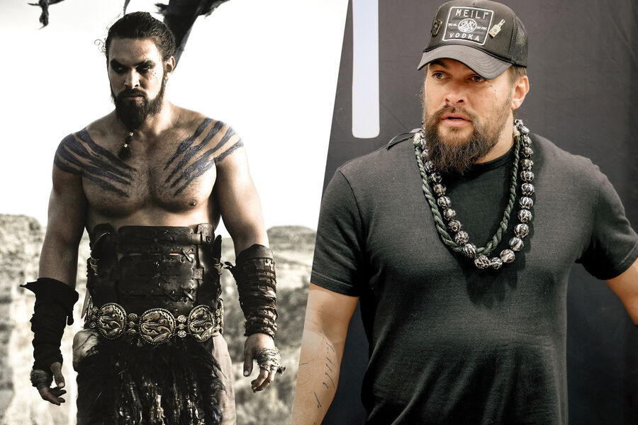 <b>Джейсон Момоа</b>
<br><br>
Актер, прославившийся великолепной физической формой после «Игры престолов» и «Аквамена», оказался объектом насмешек в&nbsp;2019-м, когда оказалось, что в&nbsp;жизни он выглядит не совсем как супергерой. Артиста тогда причислили к&nbsp;обладателям пресловутого «dad bod». Он не раз объяснялся по&nbsp;поводу своей фигуры и диеты, признавался, что активно тренируется только в&nbsp;период подготовки к&nbsp;съемками и не качает ноги, поскольку занимается скалолазанием.
<br><br>
В&nbsp;2023-м Момоа также рассказал, что весит 117&nbsp;кг (при росте 193&nbsp;см это не так уж и много), &mdash; и добавил, что является &laquo;большим мальчиком&raquo;, который, естественно, любит поесть, особенно когда речь заходит о&nbsp;пасте.
