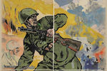 Плакат «Ни шагу назад!», 1942 год. Художник П. Шухмин