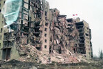 Жилой дом, пострадавший в результате обстрелов в Авдеевке, 19 февраля 2024 года