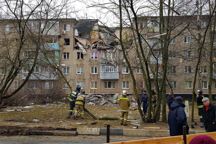 Жилой дом в&nbsp;Ступино, в&nbsp;котором произошел взрыв бытового газа, 11&nbsp;апреля 2022&nbsp;года