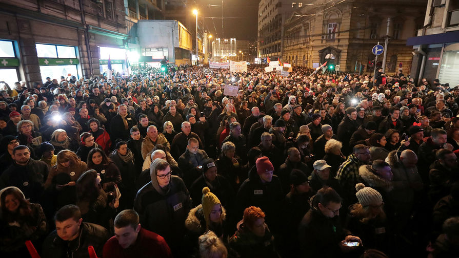 Антиправительственная демонстрация в Сербии, 29 декабря 2018 года