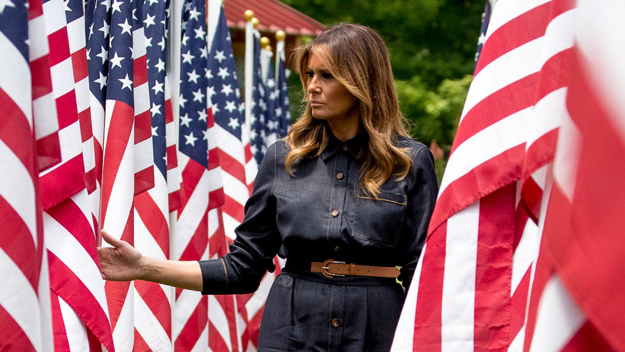 Первая леди США Меланья Трамп во время посещения Хантингтона, штат Западная Виргиния, 2019 год