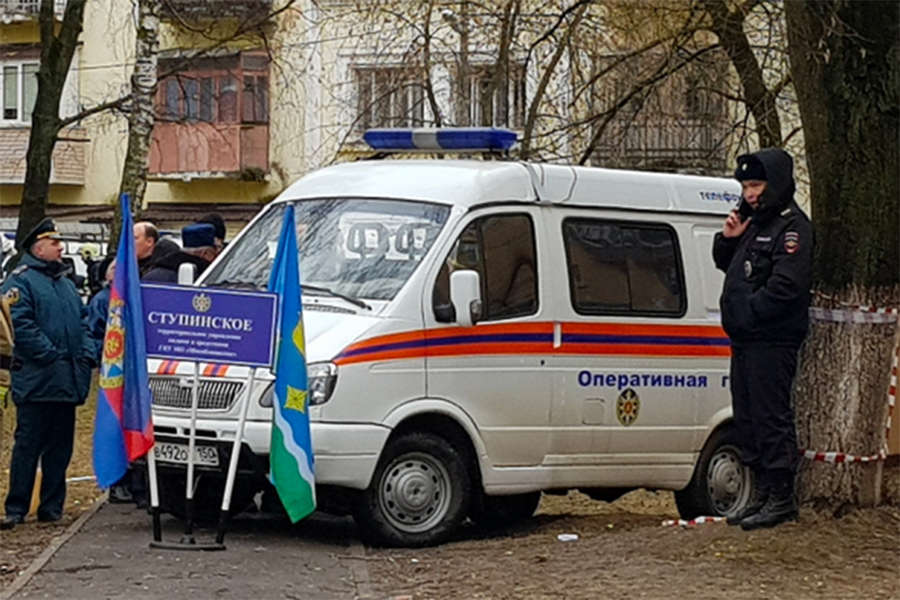 У&nbsp;жилого дома в&nbsp;Ступино, в&nbsp;котором произошел взрыв бытового газа, 11&nbsp;апреля 2022&nbsp;года