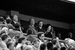 Генеральный секретарь ЦК КПСС Леонид Брежнев (второй слева), президент МОК лорд Майкл Моррис (первый слева) и глава Оргкомитета Олимпийских игр Игнатий Новиков (третий слева) в президентской ложе стадиона имени Ленина в Москве во время церемонии открытия XXII-х летних Олимпийских игр в Москве, 19 июля 1980 года