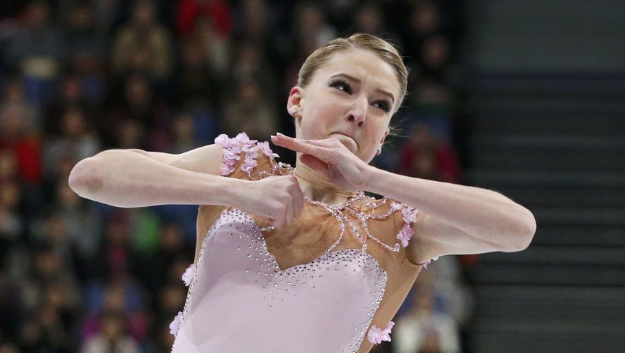 Россиянка Мария Сотскова на&nbsp;чемпионате мира по&nbsp;фигурному катанию в&nbsp;Хельсинки