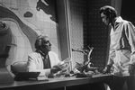Кадр из кинофильма «Человек-амфибия». 1961 год. В роли Ихтиандра - Владимир Коренев, в роли профессора Сальватора - Николай Симонов