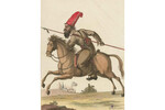 Французская карикатура «Сибирский казак», 1814 год