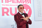 Певец Григорий Лепс на XIII Русской Музыкальной Премии телеканала RU.TV во Дворце гимнастики Ирины Винер-Усмановой в Москве, 22 мая 2024 года
