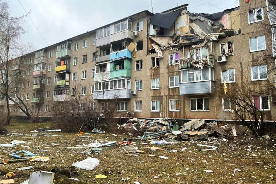 Жилой дом в&nbsp;Ступино, в&nbsp;котором произошел взрыв бытового газа, 11&nbsp;апреля 2022&nbsp;года