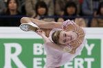 Россиянка Мария Сотскова на чемпионате мира по фигурному катанию в Хельсинки