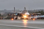 Многофункциональный бомбардировщик Су-34 перед вылетом с авиабазы Хмеймим в пункты постоянного базирования на территории России