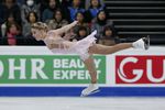 Россиянка Мария Сотскова на чемпионате мира по фигурному катанию в Хельсинки