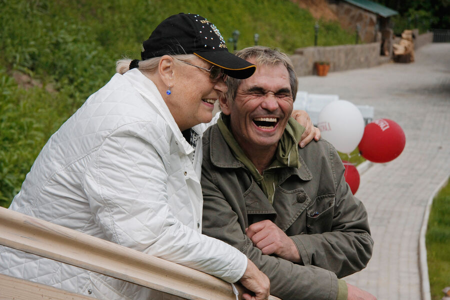 Лидия Федосеева-Шукшина и продюсер группы &laquo;На-на&raquo; Бари Алибасов, 2008&nbsp;год