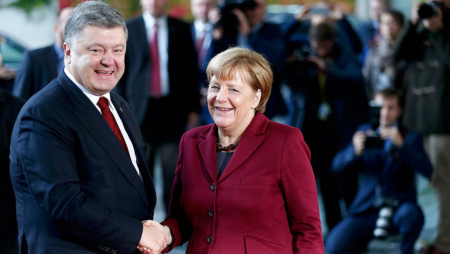 Президент Украины Петр Порошенко и канцлер Германии Ангела Меркель