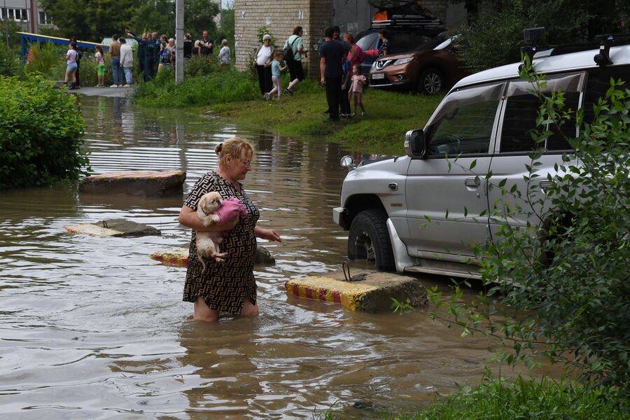 Ситуация в&nbsp;Уссурийске из-за подъема уровня воды после прорыва дамбы, 12&nbsp;августа 2023&nbsp;года