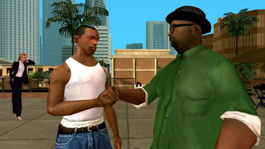 Наталья Поклонская в сцене из видеоигры GTA San Andreas (2004)