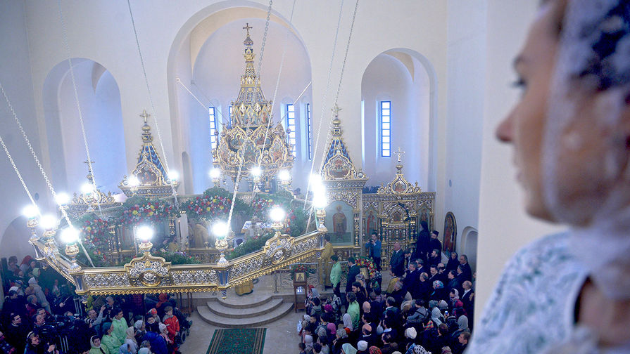 Церемония освящения храма святого благоверного князя Александра Невского при Московском государственном институте международных отношений (МГИМО) МИД России