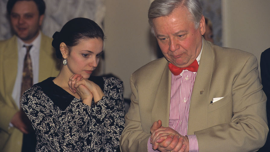 Олег Табаков и его супруга Марина Зудина, 1998 год