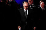 Президент России Владимир Путин после выступления на церемонии открытия памятника жителям и защитникам блокадного Ленинграда «Свеча памяти» на территории парка «Сакер» в Иерусалиме, 23 января 2020 года