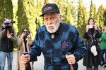Певец Бедрос Киркоров перед церемонией прощания с модельером Вячеславом Зайцевым в подмосковном Щелково, 4 мая 2023 года