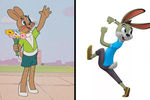 Заяц из&nbsp;старого и нового мультфильма &laquo;Ну, погоди!&raquo;