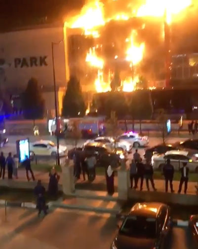 Пожар в&nbsp;торговом центре &laquo;Гранд-парк&raquo; в&nbsp;центре Грозного, 19 сентября 2019 года