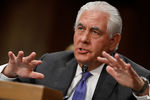 Госсекретарь США Рекс Тиллерсон во время выступления перед комитетом сената по международным отношениям в Вашингтоне, 13 июня 2017 года