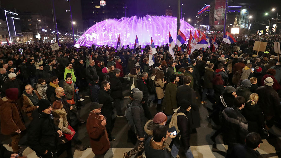 Антиправительственная демонстрация в Сербии, 29 декабря 2018 года