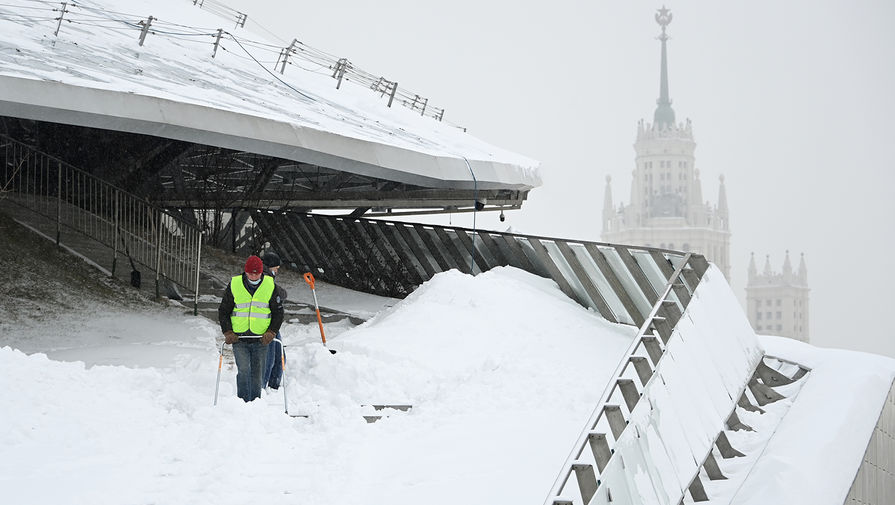 Во время снегопада в&nbsp;Москве, 12&nbsp;февраля 2021&nbsp;года