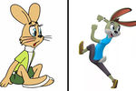 Заяц из&nbsp;старого и нового мультфильма &laquo;Ну, погоди!&raquo;