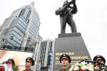 Церемония открытия памятника Михаилу Калашникову в центре Москвы, 19 сентября 2017 года