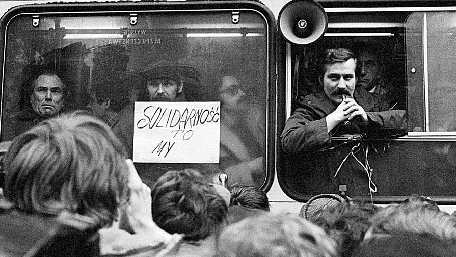 Бывший президент Польши и основатель фонда Солидарность Лех Валенса, 1980 год