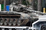 Трофейная военная техника во время военного парада в&nbsp;Баку, 10 декабря 2020 года