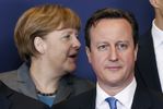 Канцлер Германии Ангела Меркель и премьер-министр Великобритании Дэвид Кэмерон на&nbsp;саммите ЕС в&nbsp;Брюсселе