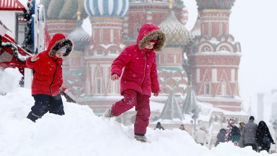 Во время снегопада на&nbsp;Красной площади, 13&nbsp;февраля 2021&nbsp;года