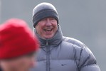 Алекс Фергюсон в хорошем настроении 